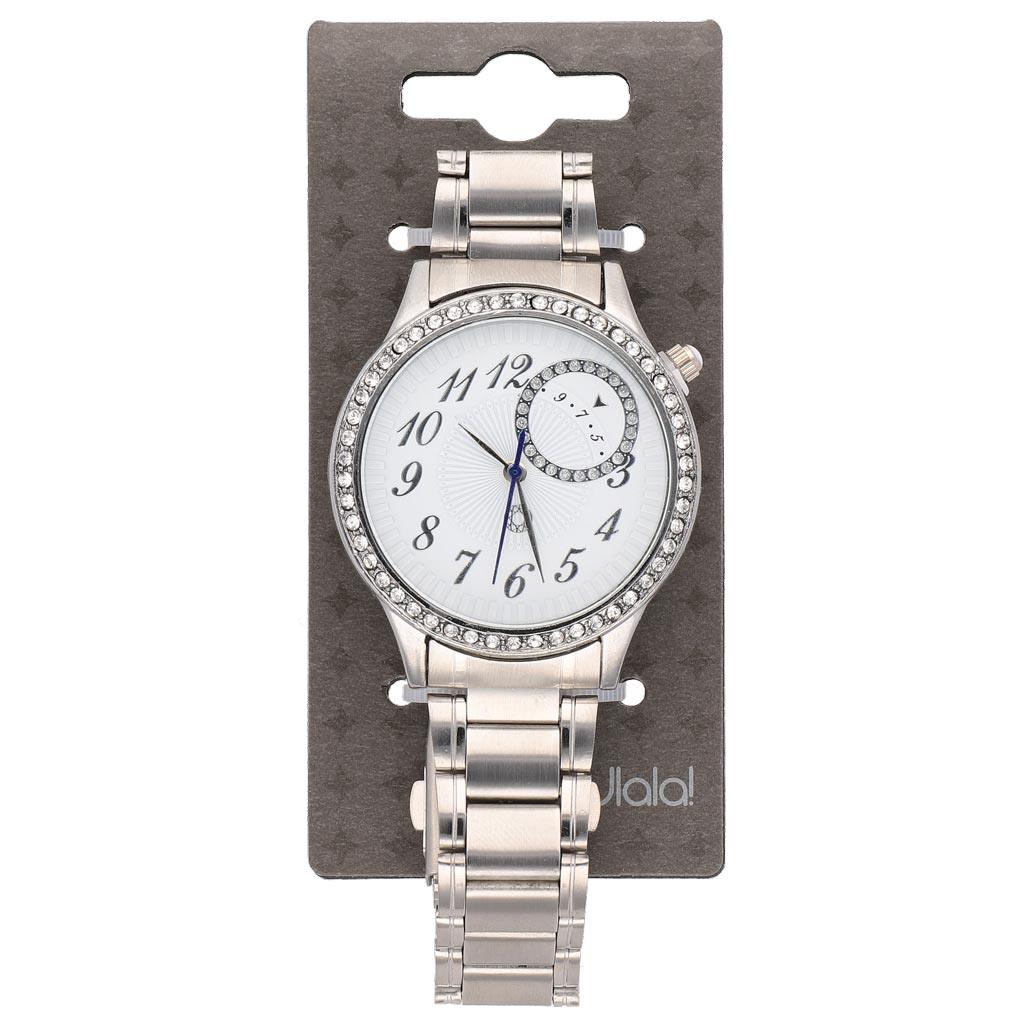 Ura Srebrna S Kristali Quartz 39 mm - Fraktal