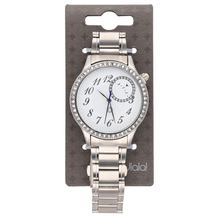 Ura Srebrna S Kristali Quartz 39 mm - Fraktal