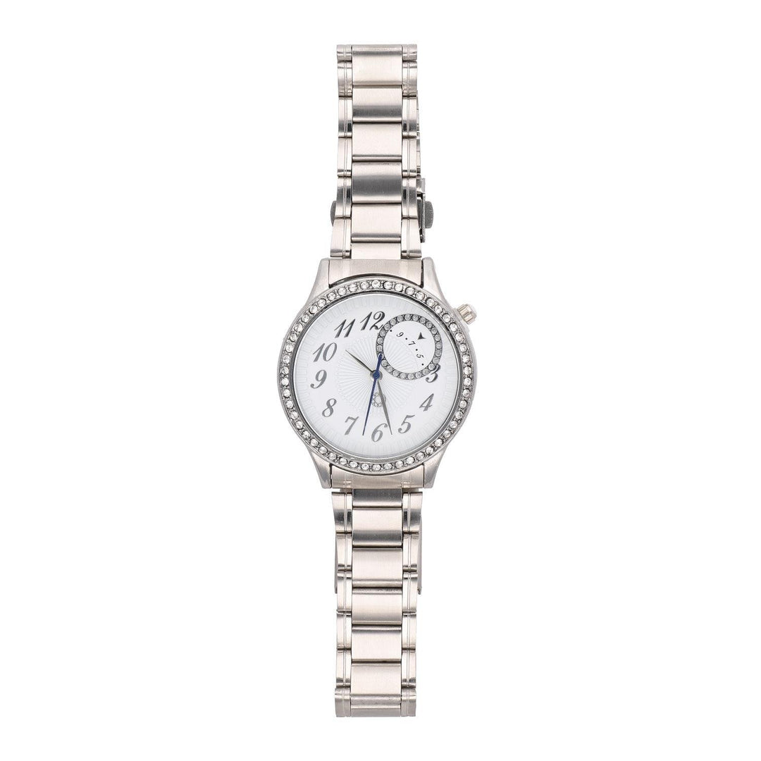 Ura Srebrna S Kristali Quartz 39 mm - Fraktal