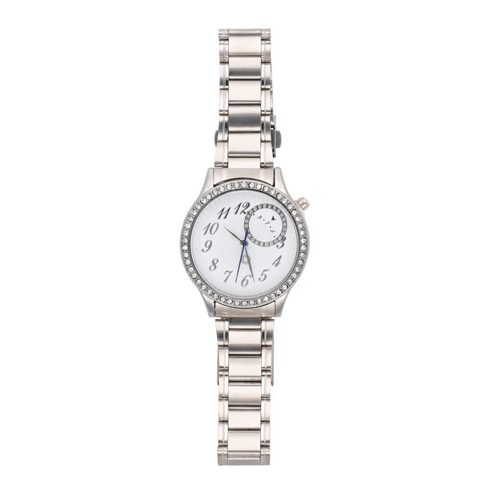 Ura Srebrna S Kristali Quartz 39 mm - Fraktal