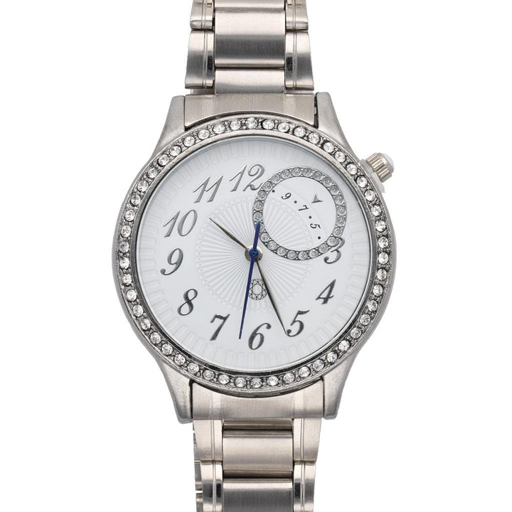 Ura Srebrna S Kristali Quartz 39 mm - Fraktal