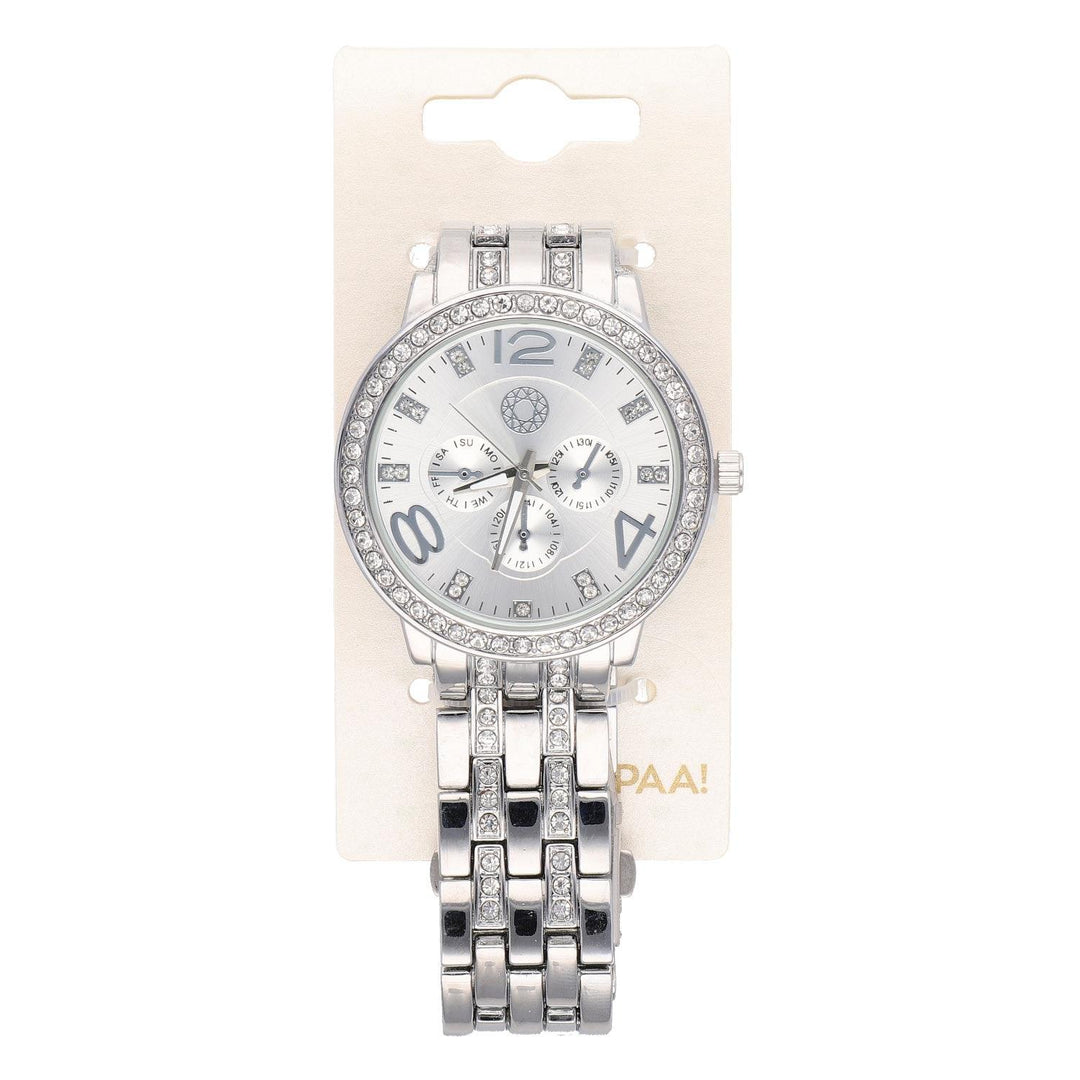 Ura Srebrna S Kristali Quartz 41 mm - Fraktal