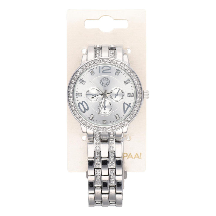 Ura Srebrna S Kristali Quartz 41 mm - Fraktal