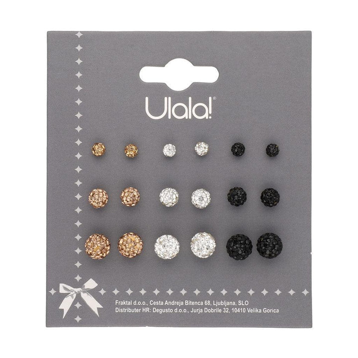 Uhani Shamballa S Kristali Set 9 Parov - Fraktal