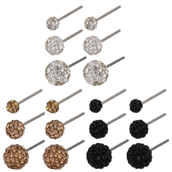 Uhani Shamballa S Kristali Set 9 Parov - Fraktal