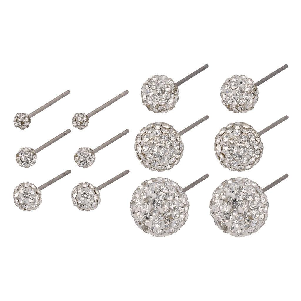 Uhani Shamballa S Kristali Set 6 Parov - Fraktal