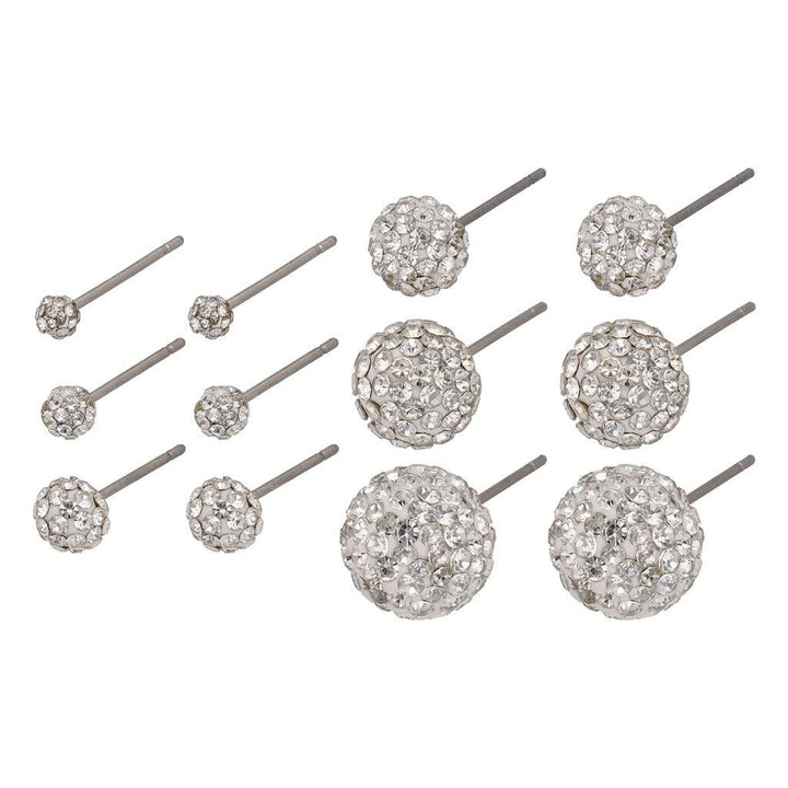 Uhani Shamballa S Kristali Set 6 Parov - Fraktal