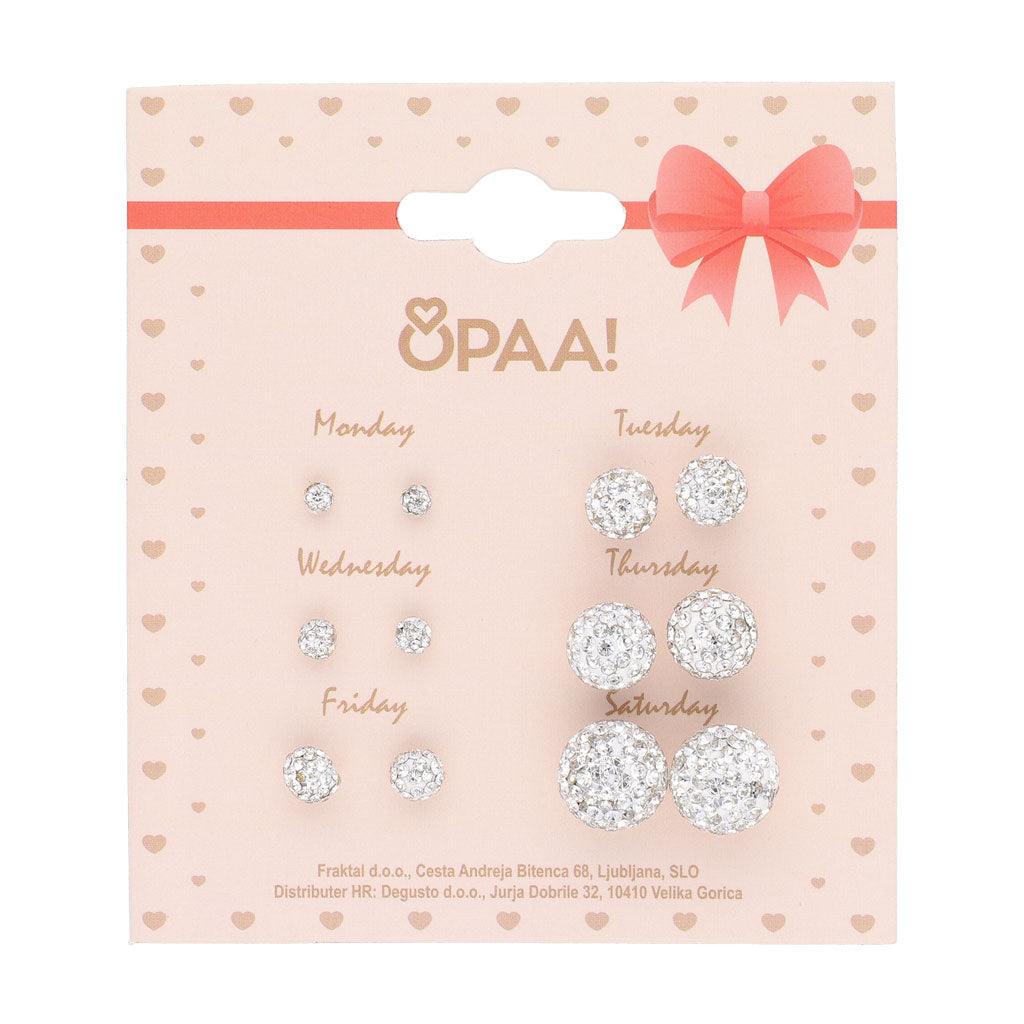 Uhani Shamballa S Kristali Set 6 Parov - Fraktal