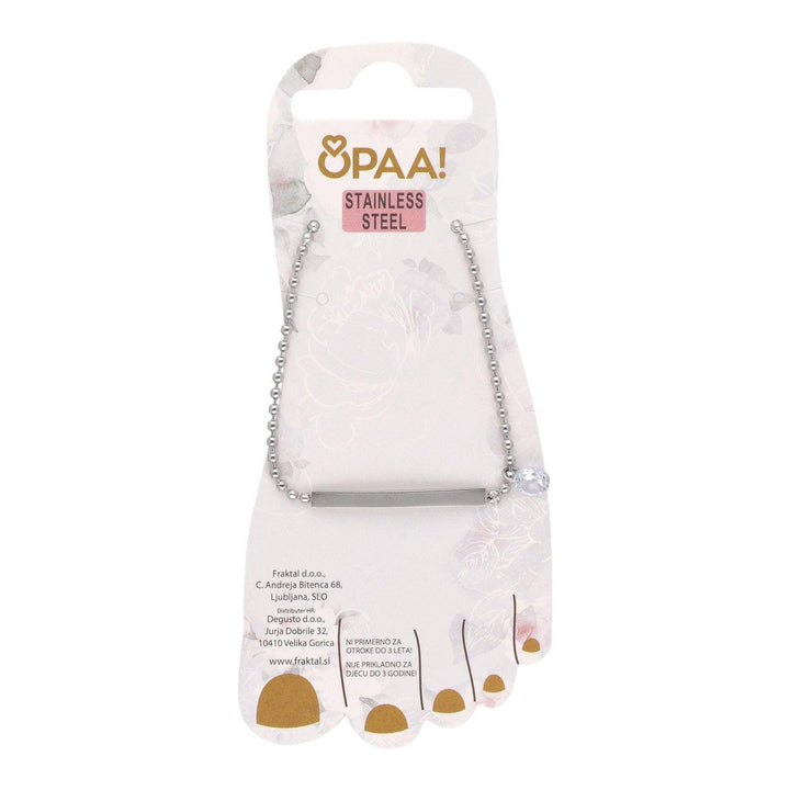 Zapestnica Za Noge Kristal Nerjaveče Jeklo - Fraktal