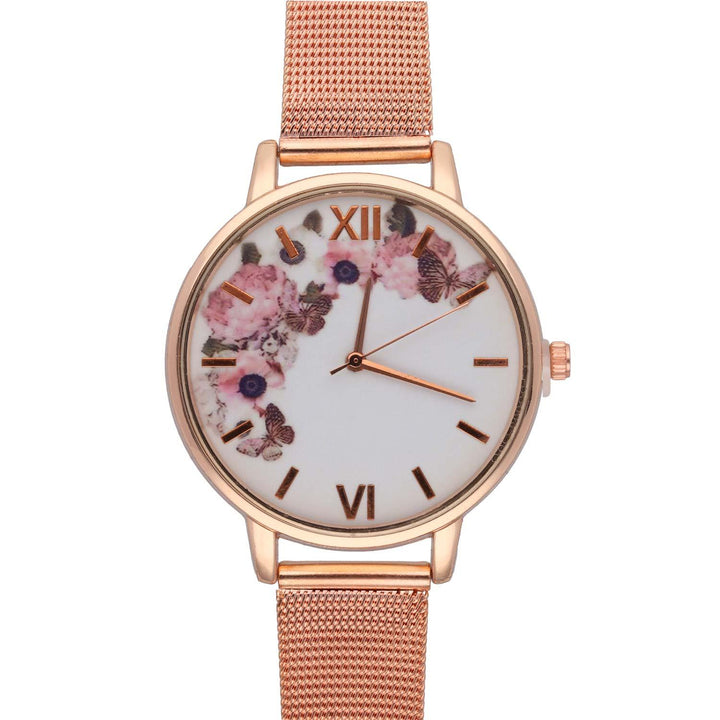 Ura Rožnato Zlata Roža 40 mm - Fraktal