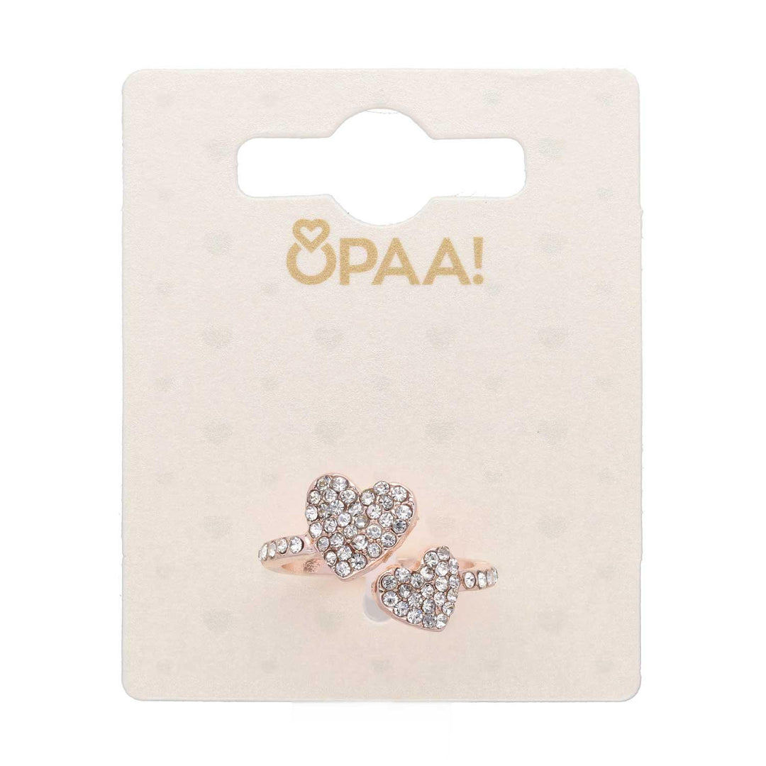 Prstan Rose Gold Srce S Kristali - Fraktal