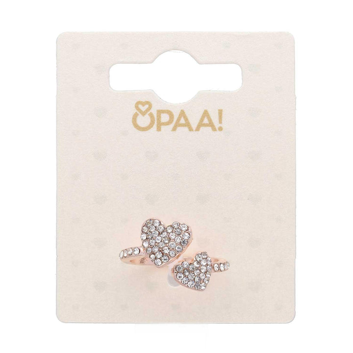 Prstan Rose Gold Srce S Kristali - Fraktal