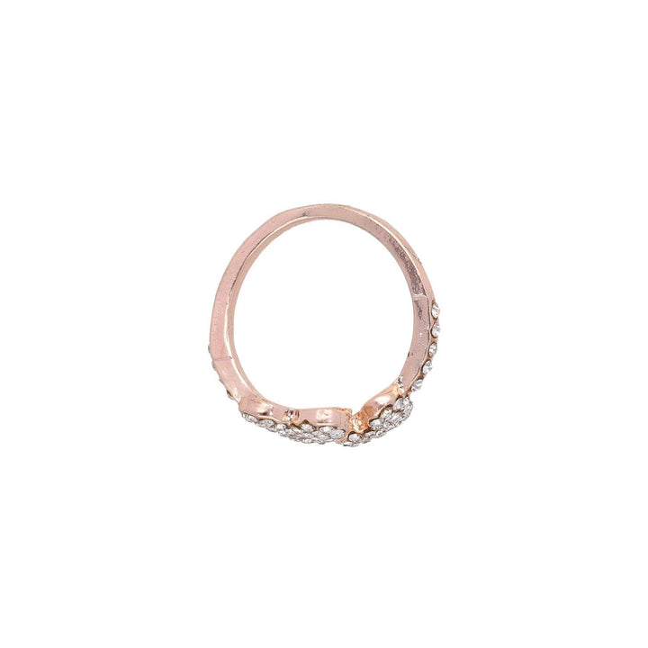Prstan Rose Gold Srce S Kristali - Fraktal