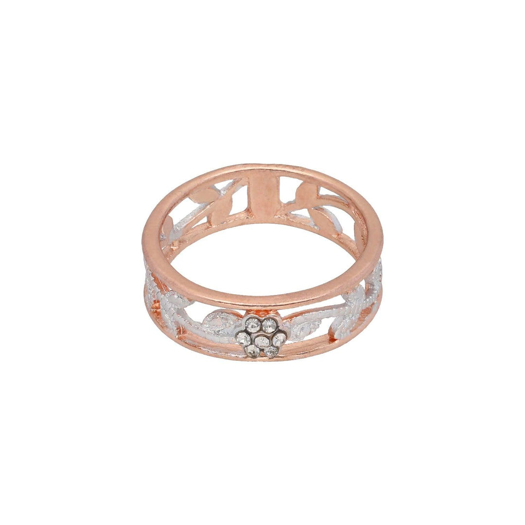 Prstan Rose Gold S Kristali - Fraktal