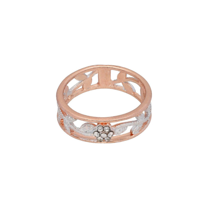 Prstan Rose Gold S Kristali - Fraktal