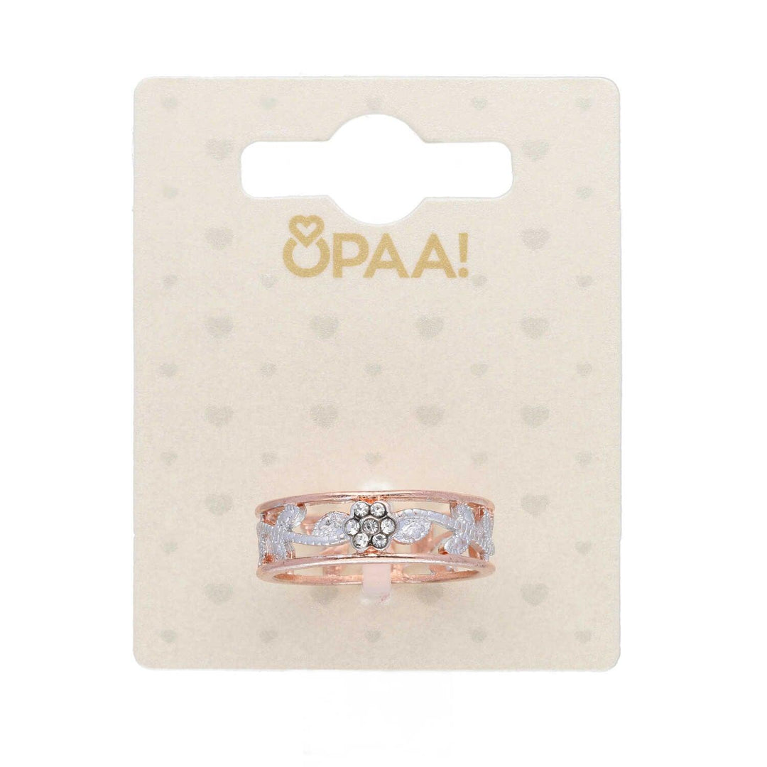 Prstan Rose Gold S Kristali - Fraktal