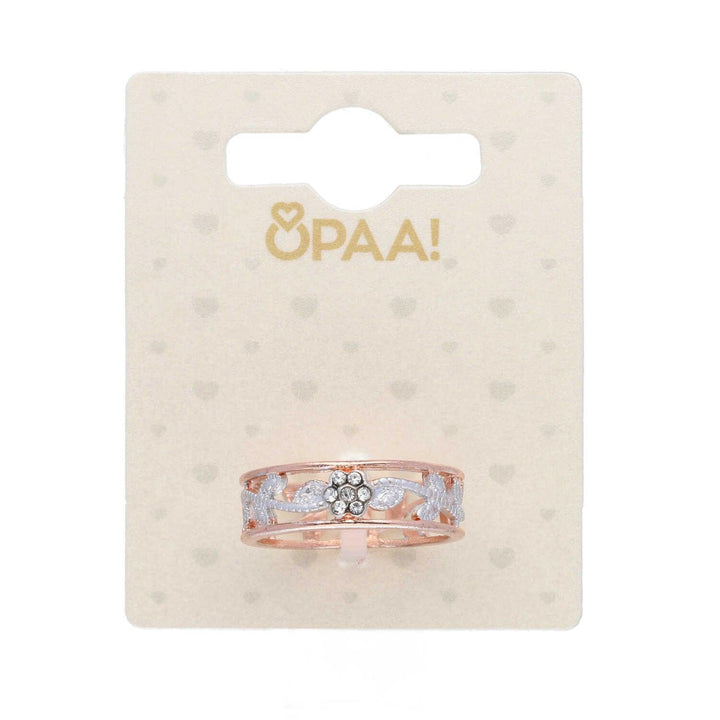 Prstan Rose Gold S Kristali - Fraktal