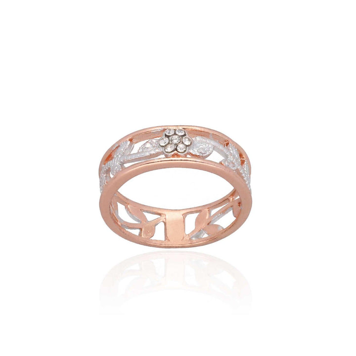 Prstan Rose Gold S Kristali - Fraktal