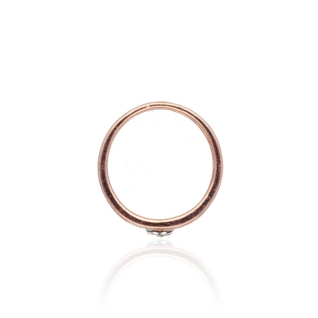 Prstan Rose Gold S Kristali - Fraktal