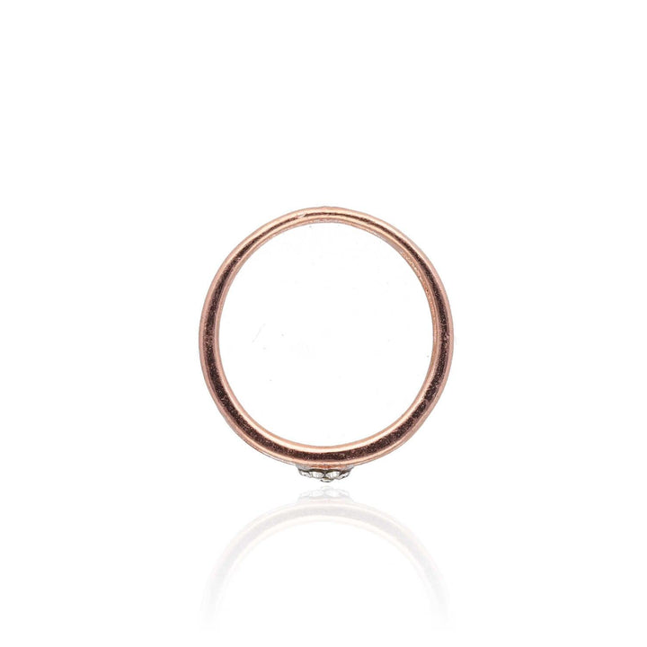 Prstan Rose Gold S Kristali - Fraktal