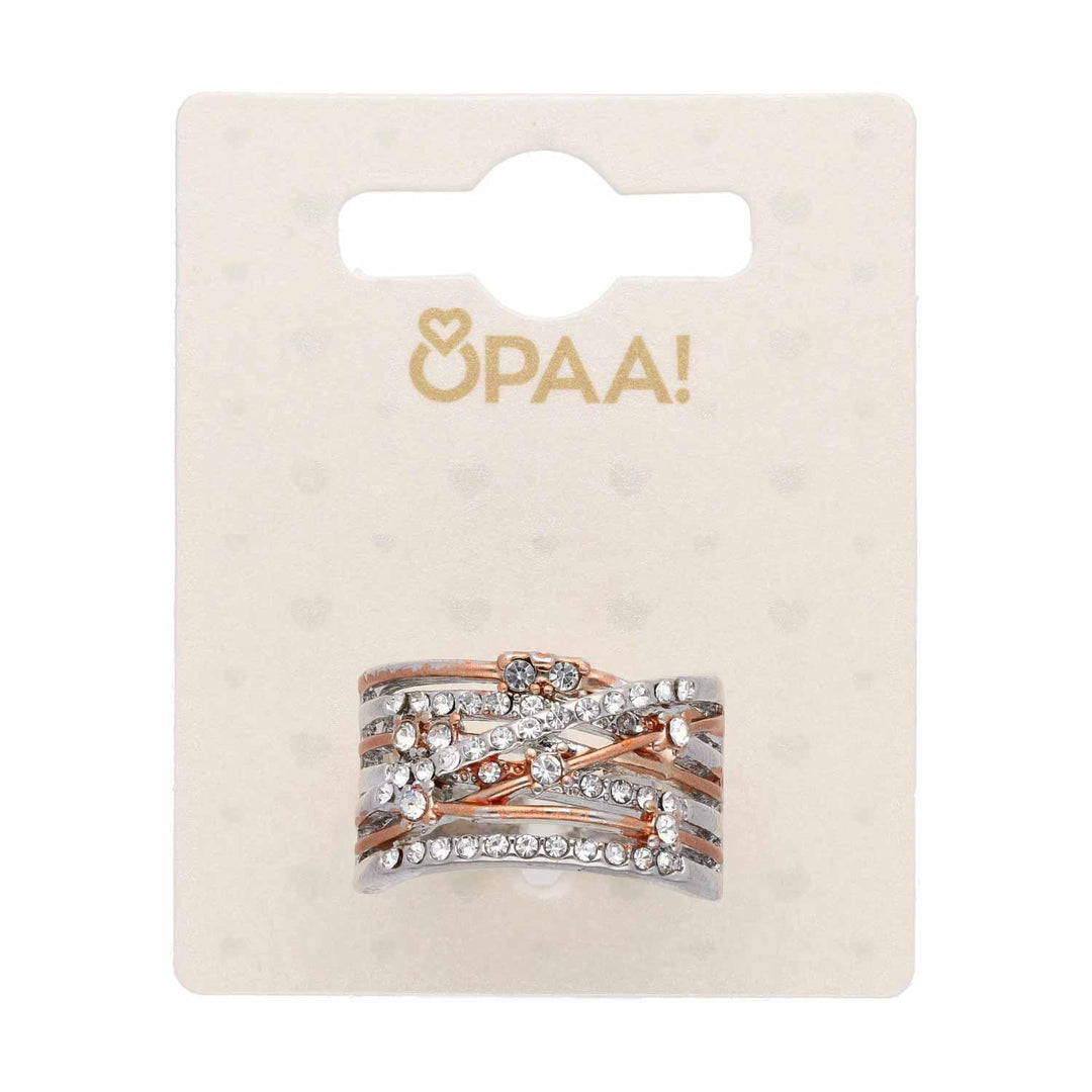 Prstan Rose Gold S Krisali - Fraktal