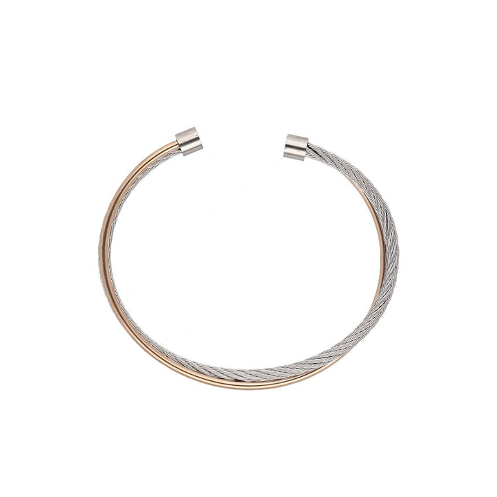 Zapestnica Srebrno/Zlata Nerjaveče Jeklo - Fraktal