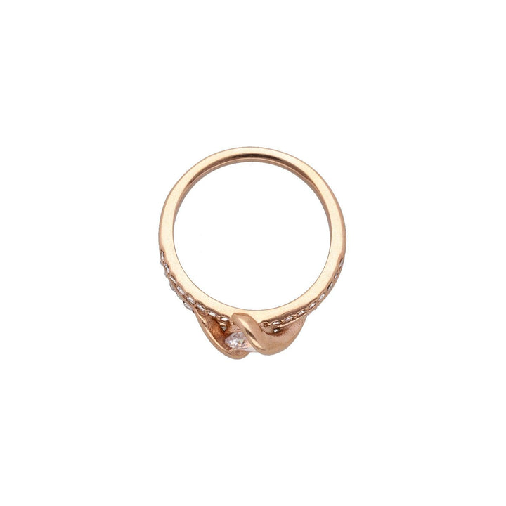Prstan Rose Gold S Kristali - Fraktal