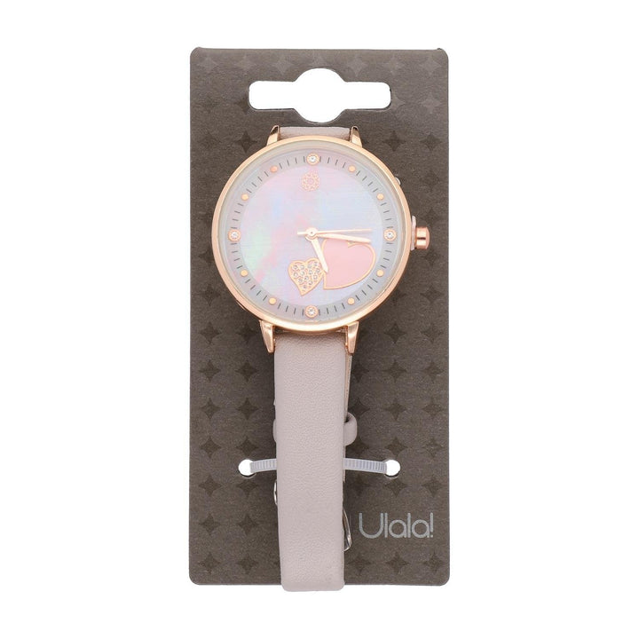 Ura Rožnato Zlata Srce Quartzu 34 mm - Fraktal