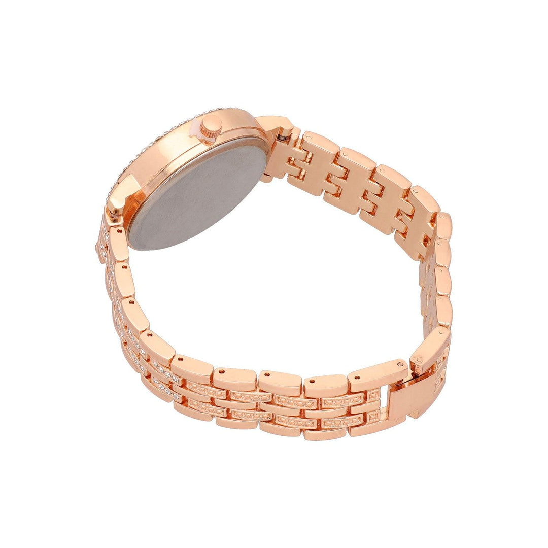 Ura Rožnato Zlata Vrtnica S krtistali Quartz 35 mm - Fraktal