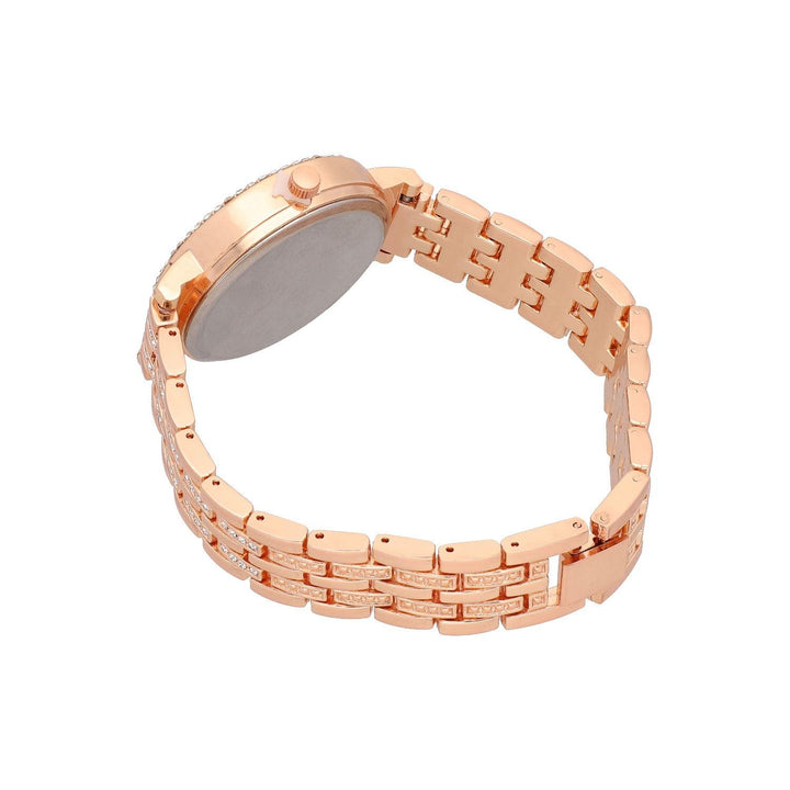 Ura Rožnato Zlata Vrtnica S krtistali Quartz 35 mm - Fraktal
