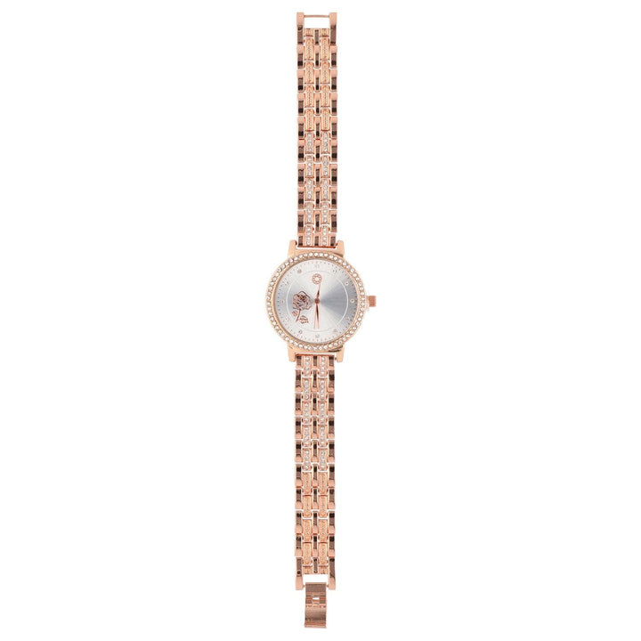 Ura Rožnato Zlata Vrtnica S krtistali Quartz 35 mm - Fraktal