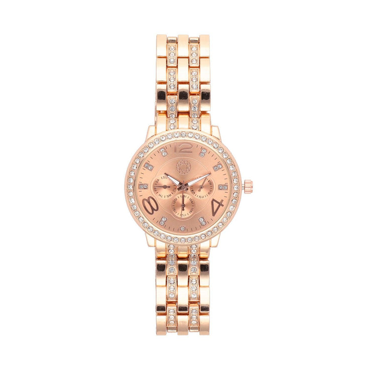 Ura Rožnato Zlata S Kristali Quartz 42 mm - Fraktal