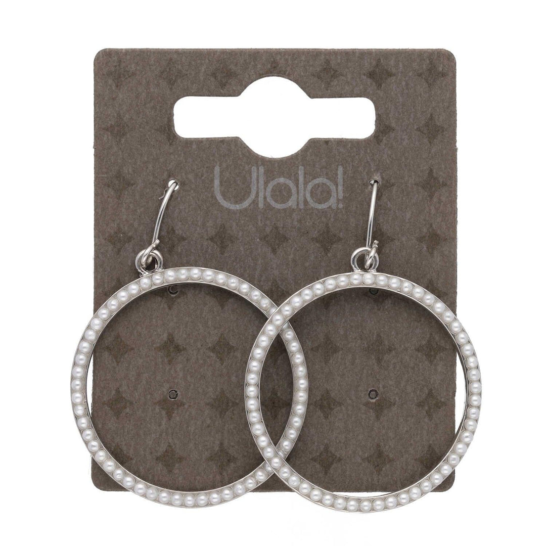 Uhani Srebrni Okrogli Mini Perle - Fraktal