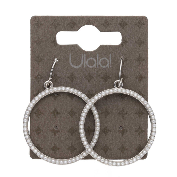 Uhani Srebrni Okrogli Mini Perle - Fraktal