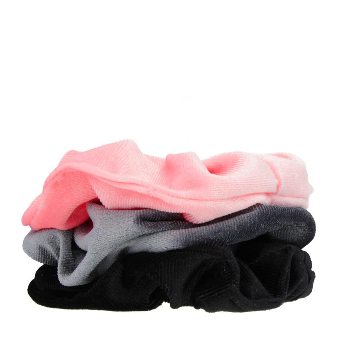 Scrunchie Elastika Za Lase Roza Siva In Črna 3 Kos - Fraktal