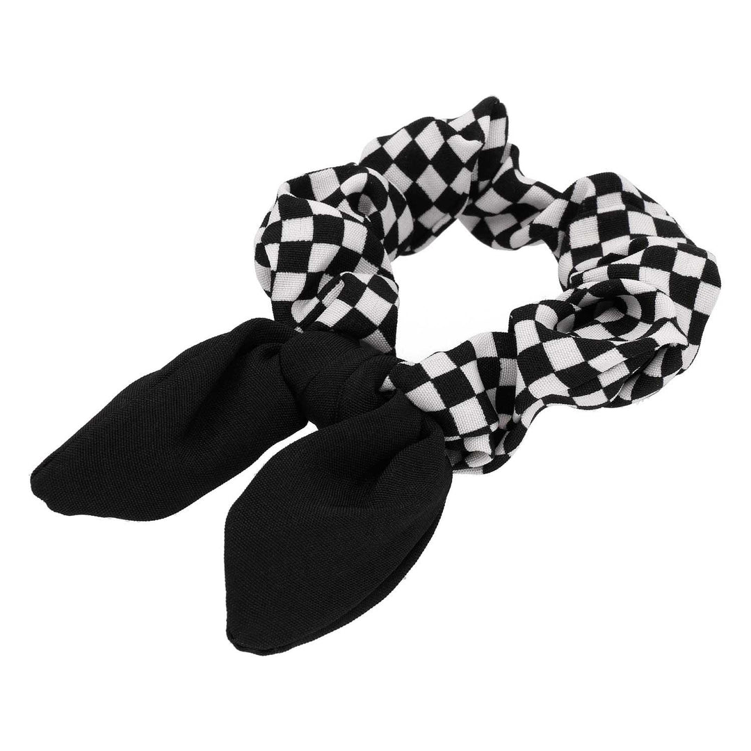 Scrunchie Elastika Za Lase Karirasta Mašnja - Fraktal
