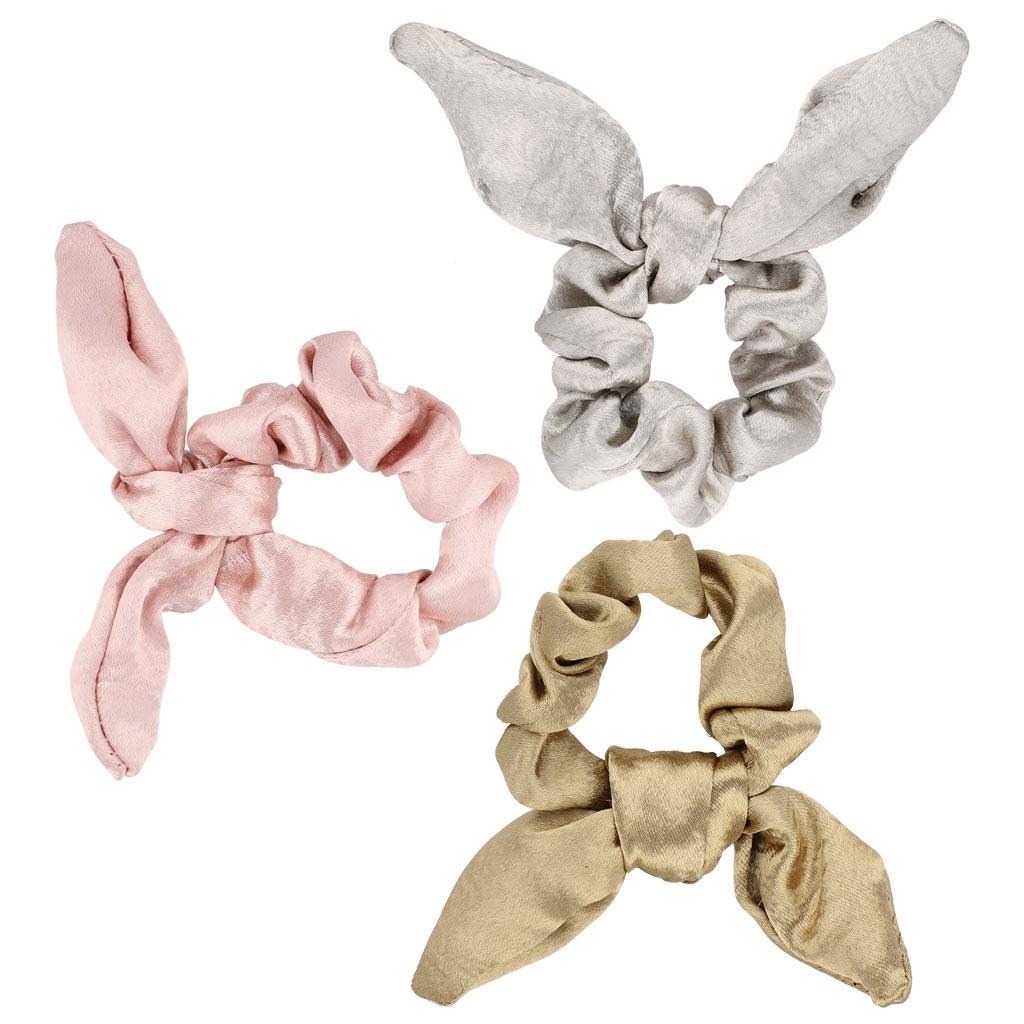 Scrunchie Elastika Za Lase Metallic 3 Kos - Fraktal