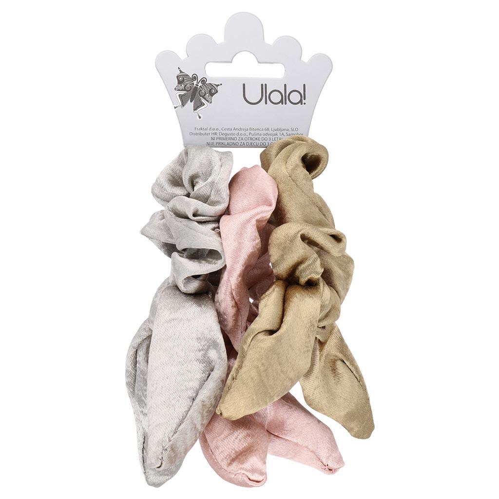 Scrunchie Elastika Za Lase Metallic 3 Kos - Fraktal