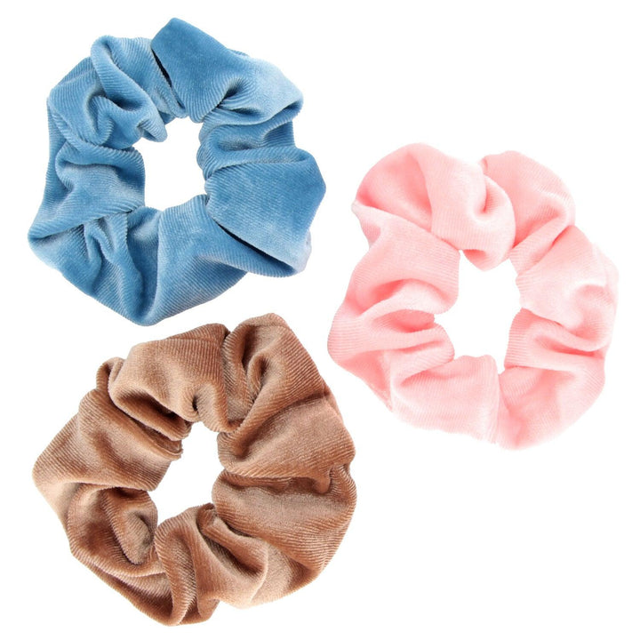 Scrunchie Elastika Za Lase Set Modra Rjava In Roza 3 Kos - Fraktal