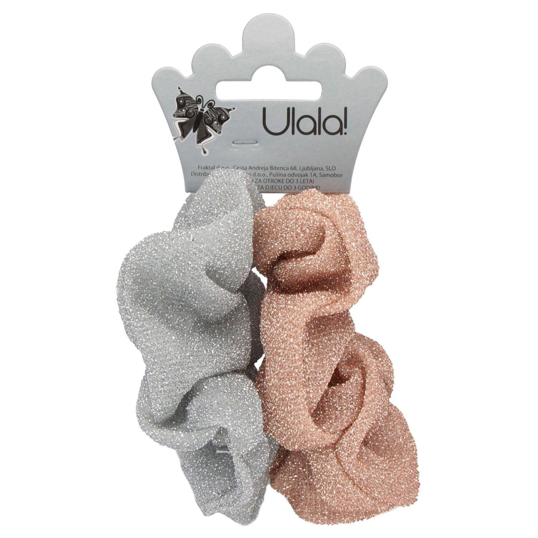 Scrunchie Elastika Za Lase Bleščeča Set 2 Kos - Fraktal