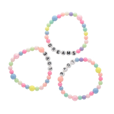 Set Otroške Zapestnice Love Smile Dreams 3 Kos - Fraktal
