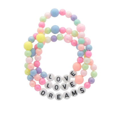 Set Otroške Zapestnice Love Smile Dreams 3 Kos - Fraktal