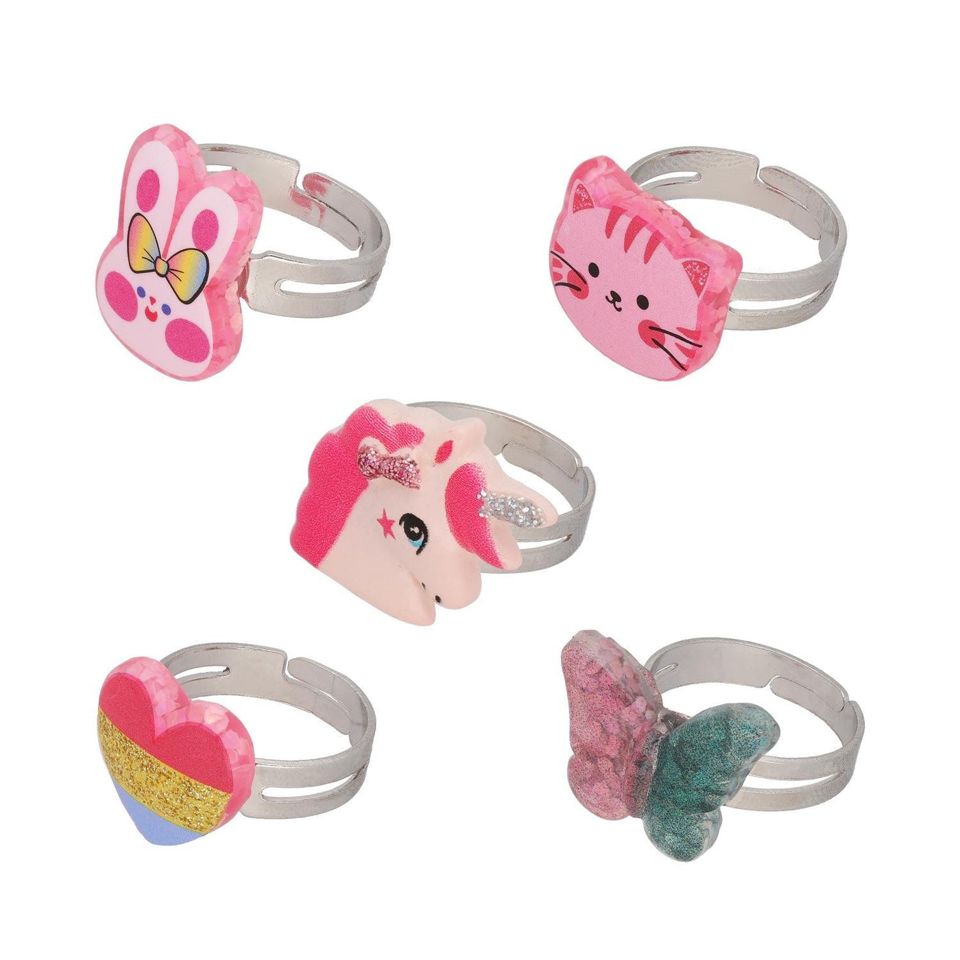 Otroški Set Prstanov Mavrica 5 Kos - Fraktal