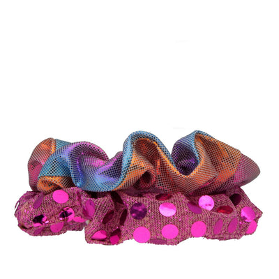 Elastika Za Lase Scrunchie holografski sijaj 2 Kos - Fraktal
