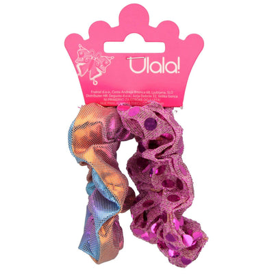 Elastika Za Lase Scrunchie holografski sijaj 2 Kos - Fraktal