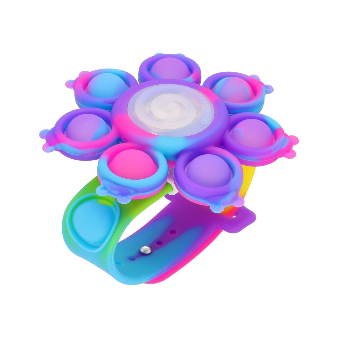 Zapestnica Vrtljiva Roža Z Lučkami Pop It Fidget Antistres - Fraktal
