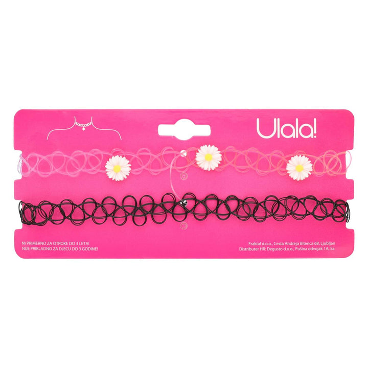 Verižica Choker Roža Set 2 Kos - Fraktal