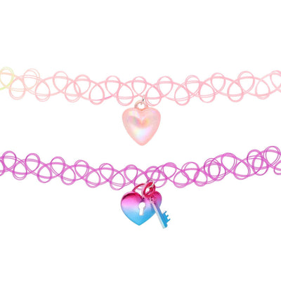 Verižica Choker Srce Set 2 Kos - Fraktal