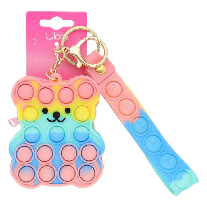 Obesek Za Ključe Medved Denarnica Pop It Fidget Antistres - Fraktal