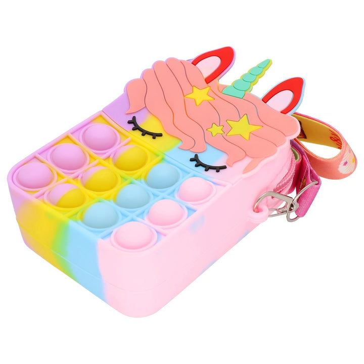Torbica Mavrični Samorog Pop It Fidget Antistres - Fraktal